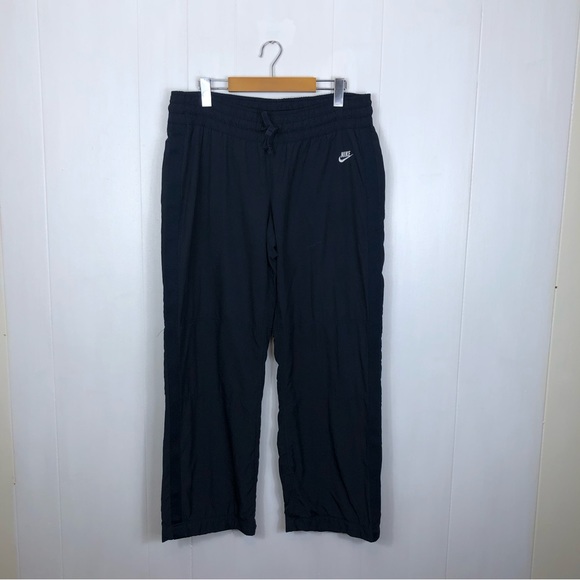 Vintage Y2K Nike Windbreaker Pants Navy Blue Sz L - Picture 1 of 9